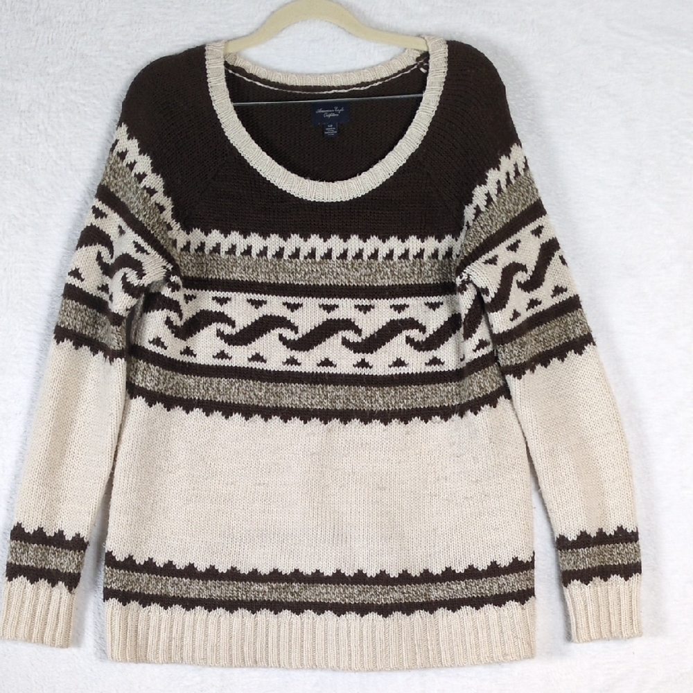 American Eagle Vintage Wool Blend Winter Knit Sweater Size‎ S